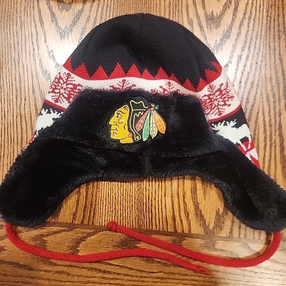 Chicago Blackhawks‎ YOUTH Furlined beanie NHL New Era